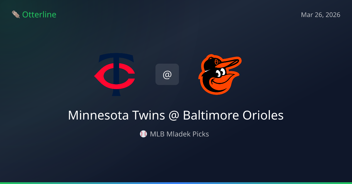 MLB Picks Today (March 26, 2026): Minnesota Twins at Baltimore Orioles | AI Model Consensus