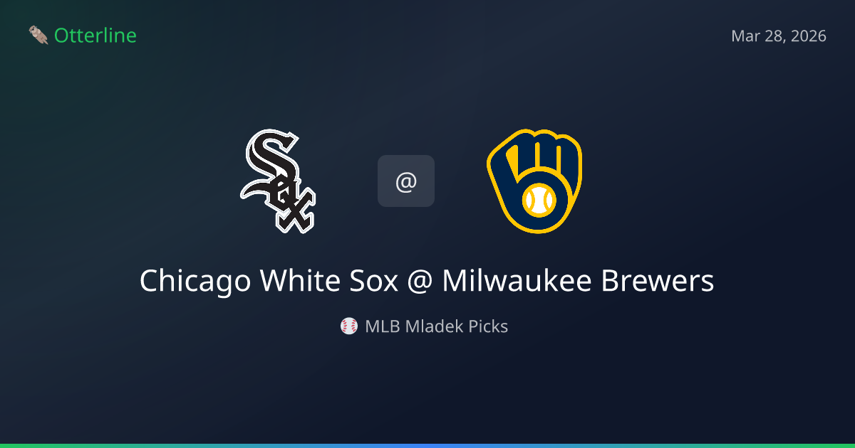 MLB Picks Today (March 28, 2026): Chicago White Sox at Milwaukee Brewers | AI Model Consensus