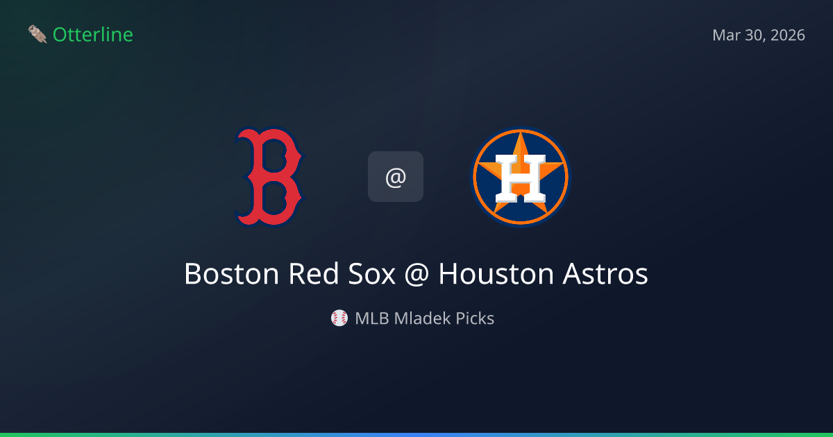 MLB Picks Today (March 30, 2026): Boston Red Sox at Houston Astros | AI Model Consensus