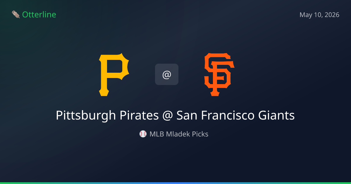 MLB Picks Today (May 10, 2026): Pittsburgh Pirates at San Francisco Giants | AI Model Consensus