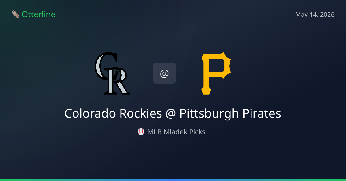 MLB Picks Today (May 14, 2026): Colorado Rockies at Pittsburgh Pirates | AI Model Consensus
