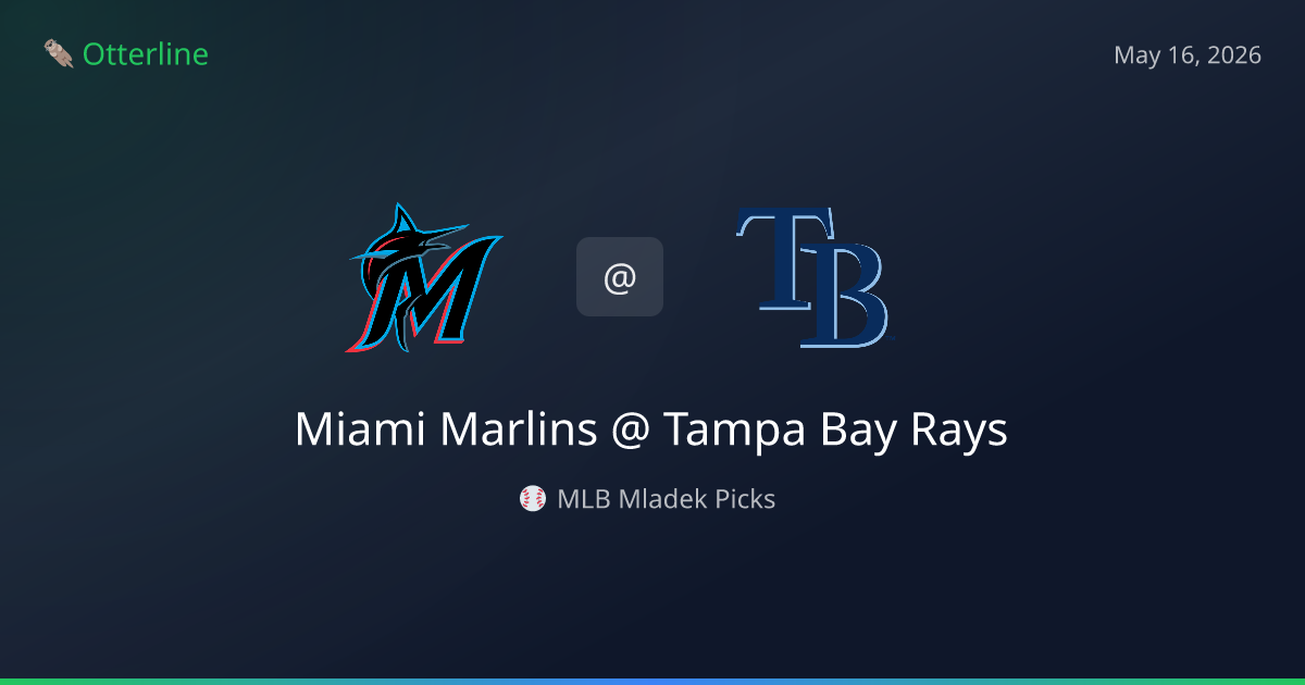 MLB Picks Today (May 16, 2026): Miami Marlins at Tampa Bay Rays | AI Model Consensus