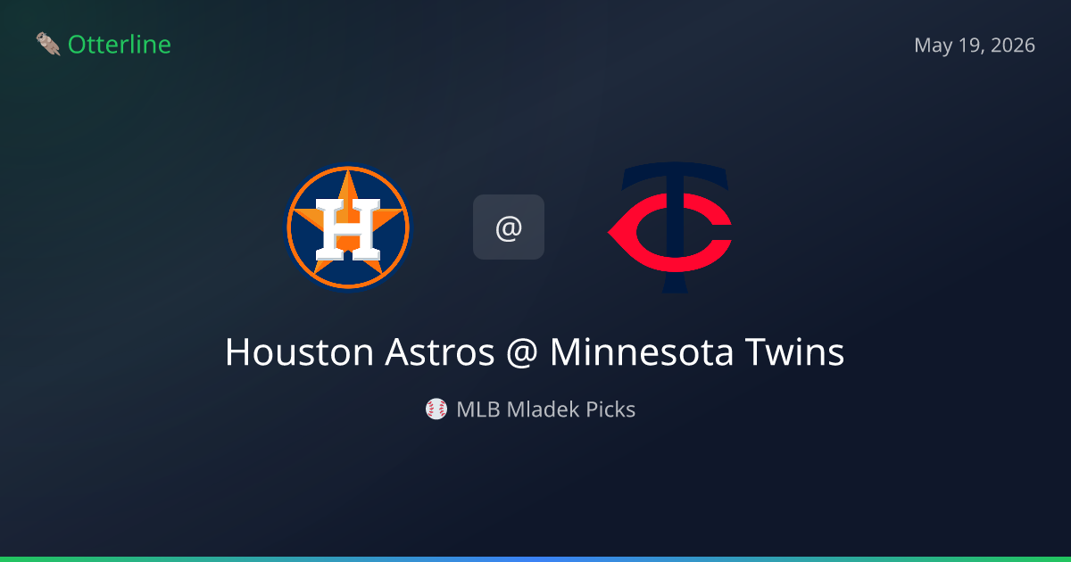 MLB Picks Today (May 19, 2026): Houston Astros at Minnesota Twins | AI Model Consensus