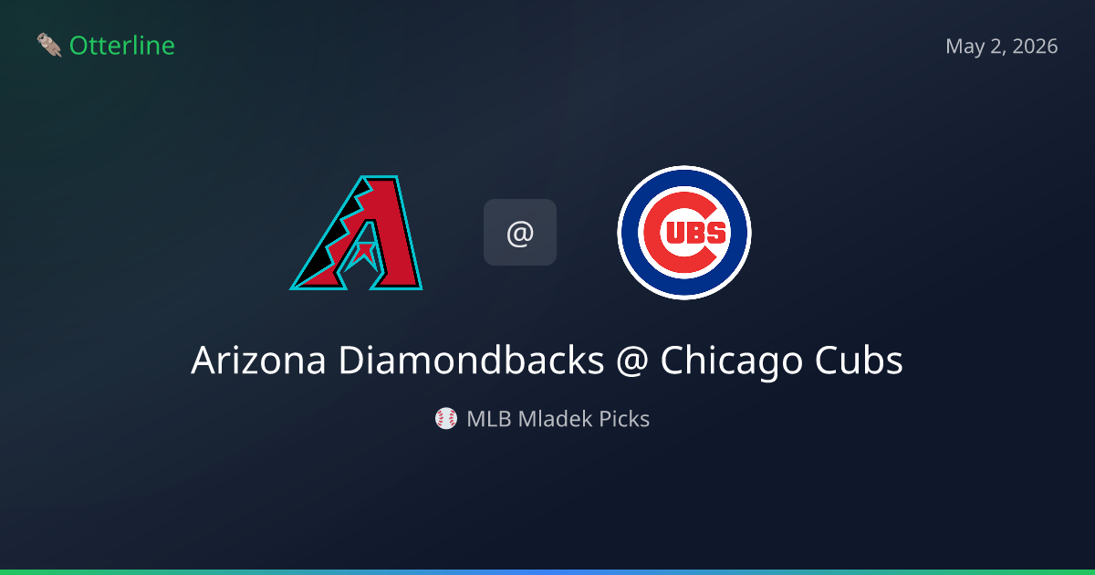 MLB Picks Today (May 2, 2026): Arizona Diamondbacks at Chicago Cubs | AI Model Consensus