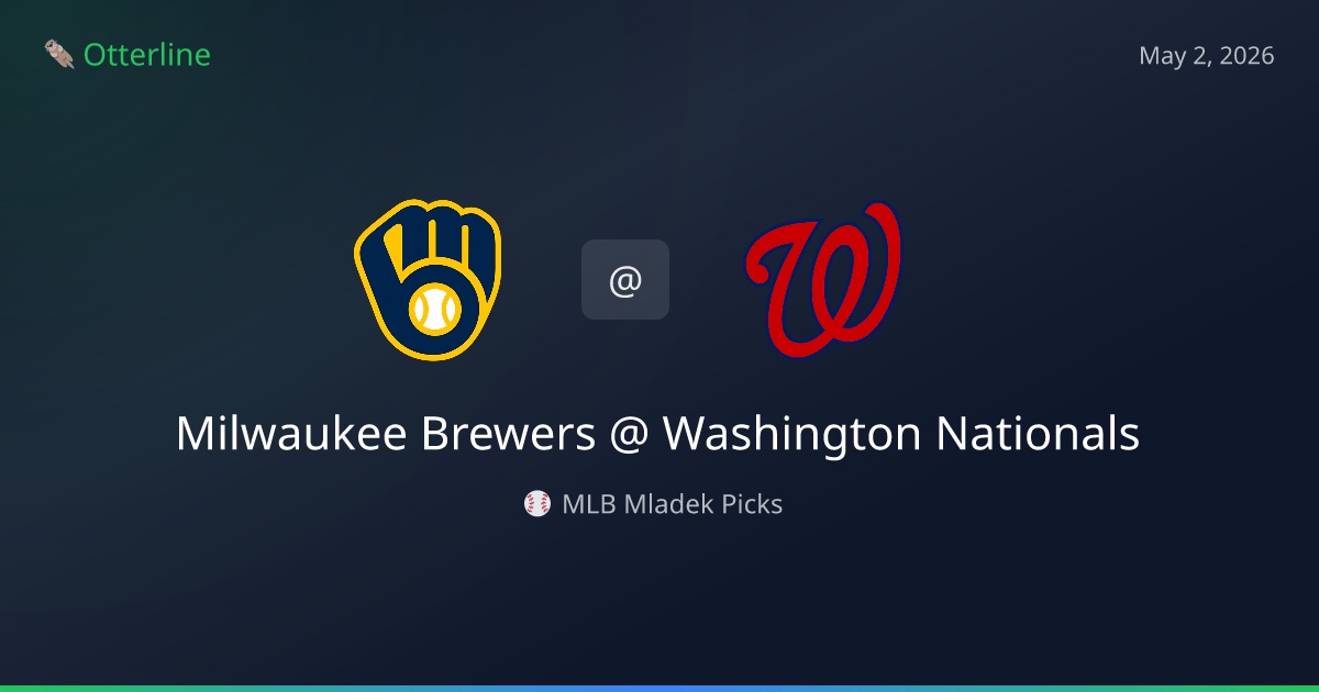 MLB Picks Today (May 2, 2026): Milwaukee Brewers at Washington Nationals | AI Model Consensus