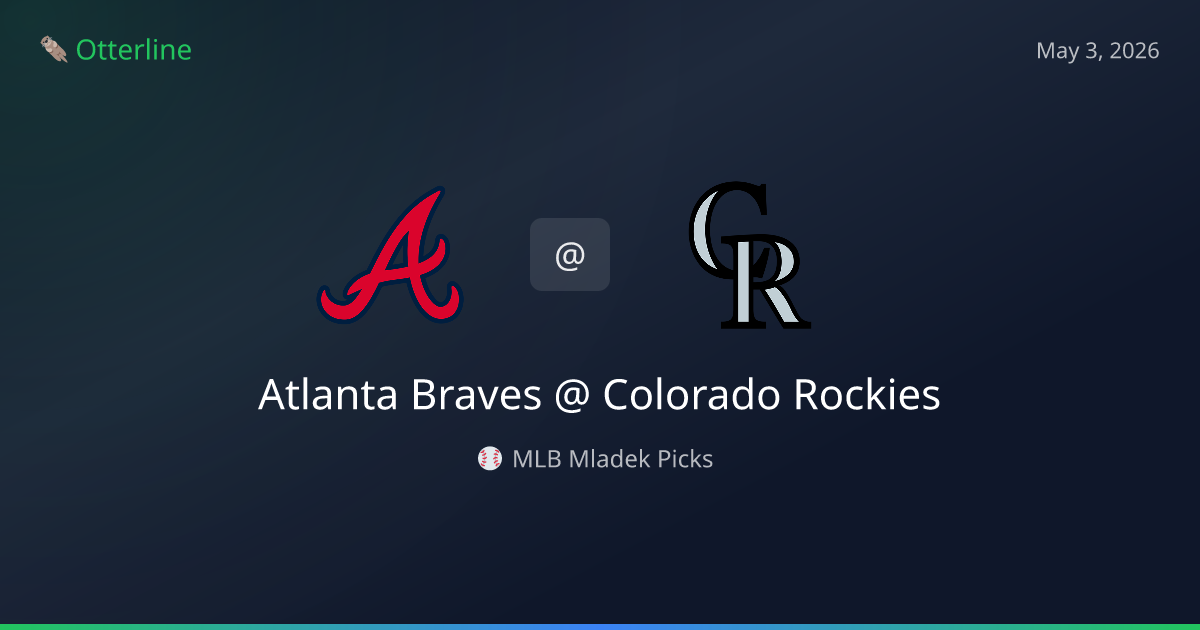 MLB Picks Today (May 3, 2026): Atlanta Braves at Colorado Rockies | AI Model Consensus