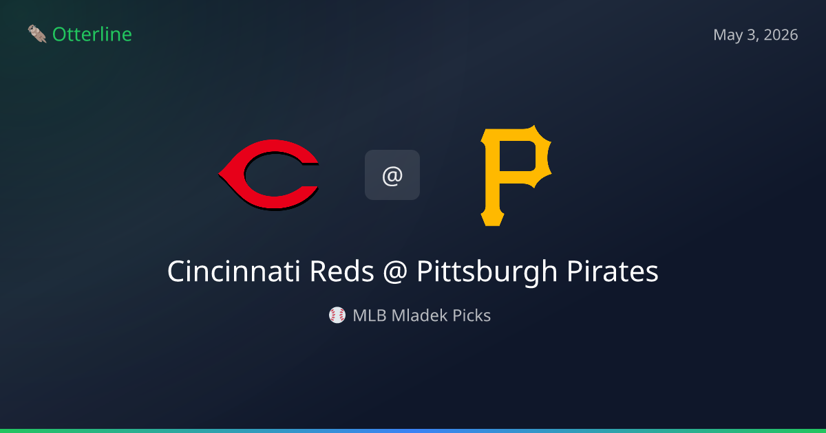 MLB Picks Today (May 3, 2026): Cincinnati Reds at Pittsburgh Pirates | AI Model Consensus
