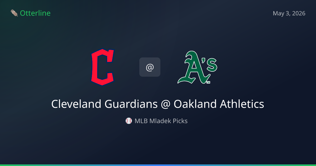 MLB Picks Today (May 3, 2026): Cleveland Guardians at Oakland Athletics | AI Model Consensus