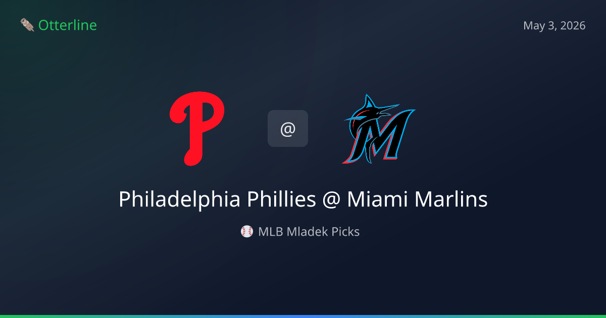 MLB Picks Today (May 3, 2026): Philadelphia Phillies at Miami Marlins | AI Model Consensus