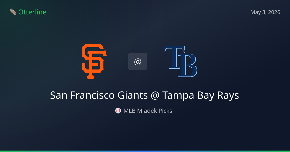 MLB Picks Today (May 3, 2026): San Francisco Giants at Tampa Bay Rays | AI Model Consensus