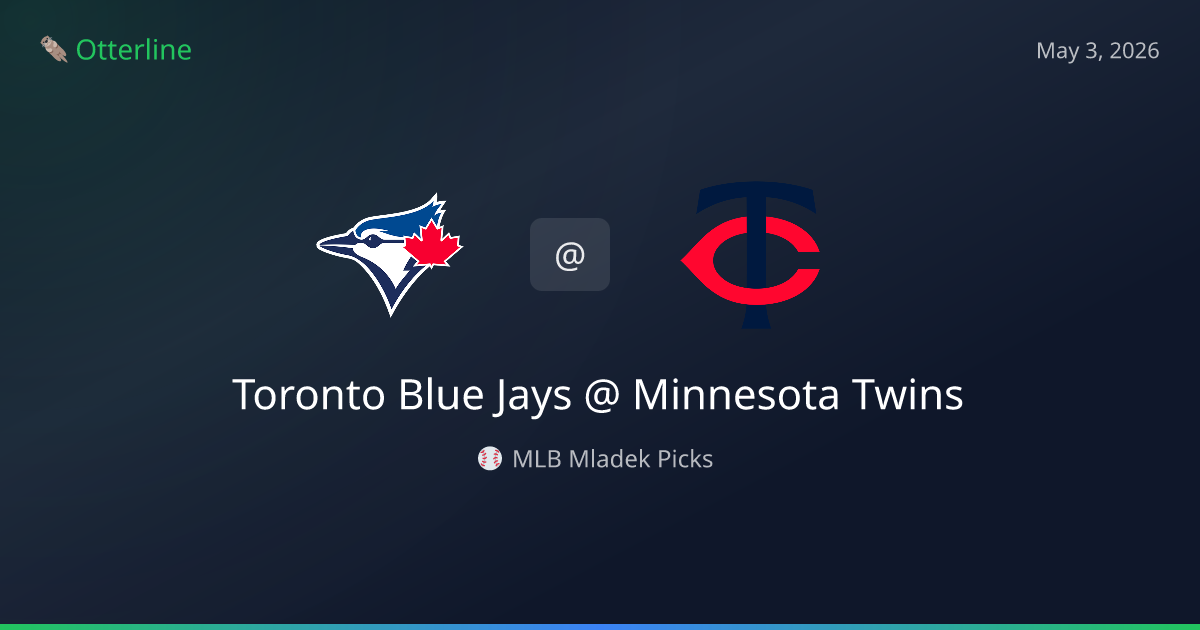 MLB Picks Today (May 3, 2026): Toronto Blue Jays at Minnesota Twins | AI Model Consensus