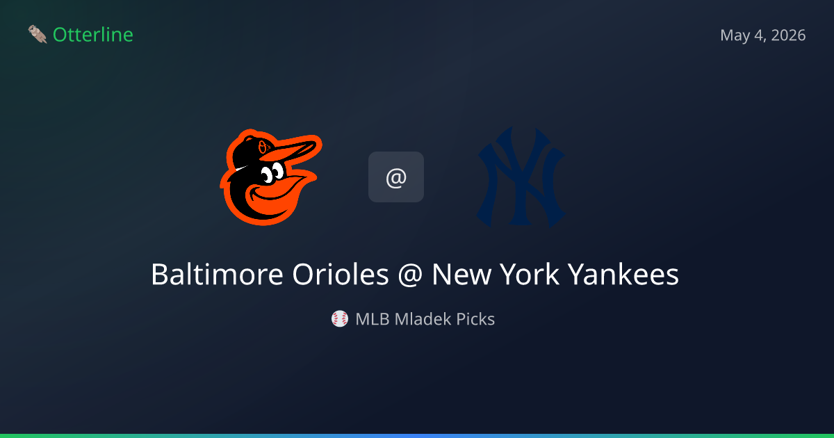 MLB Picks Today (May 4, 2026): Baltimore Orioles at New York Yankees | AI Model Consensus