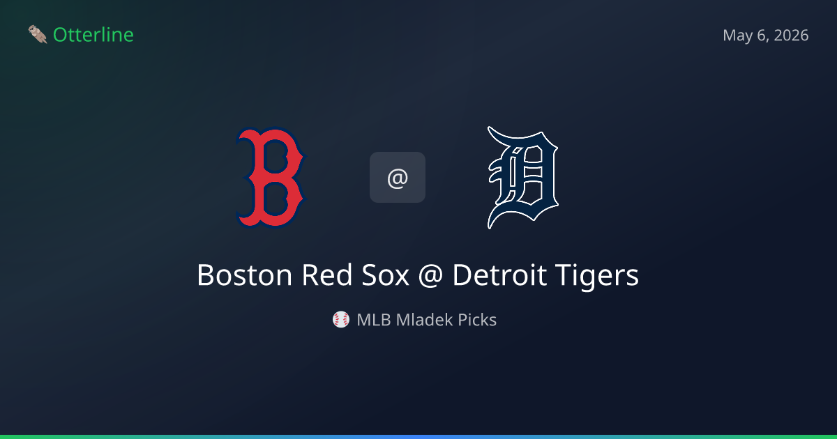 MLB Picks Today (May 6, 2026): Boston Red Sox at Detroit Tigers | AI Model Consensus