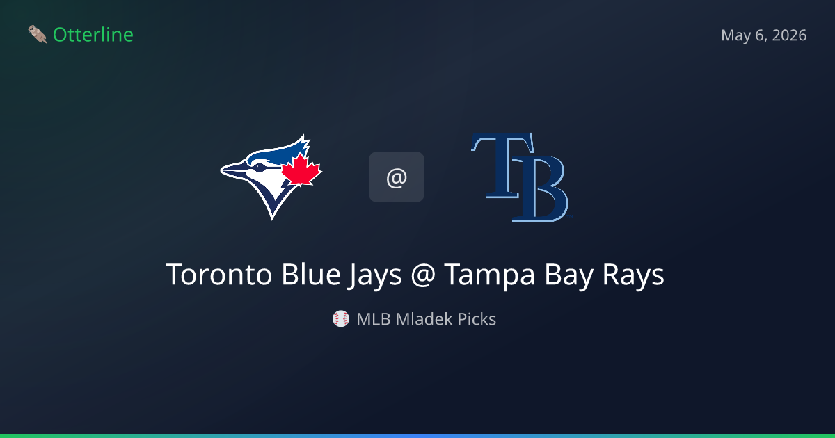 MLB Picks Today (May 6, 2026): Toronto Blue Jays at Tampa Bay Rays | AI Model Consensus