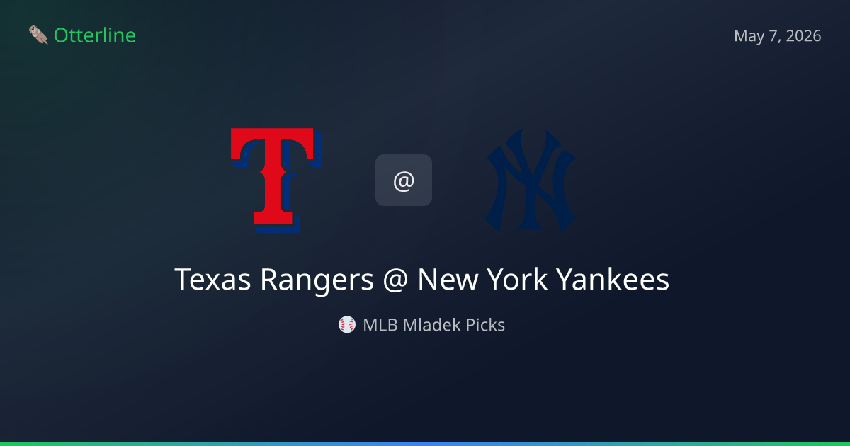 MLB Picks Today (May 7, 2026): Texas Rangers at New York Yankees | AI Model Consensus