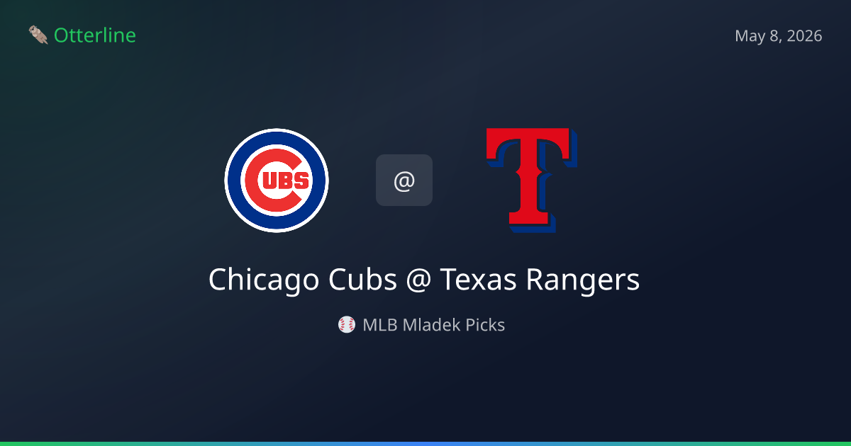 MLB Picks Today (May 8, 2026): Chicago Cubs at Texas Rangers | AI Model Consensus