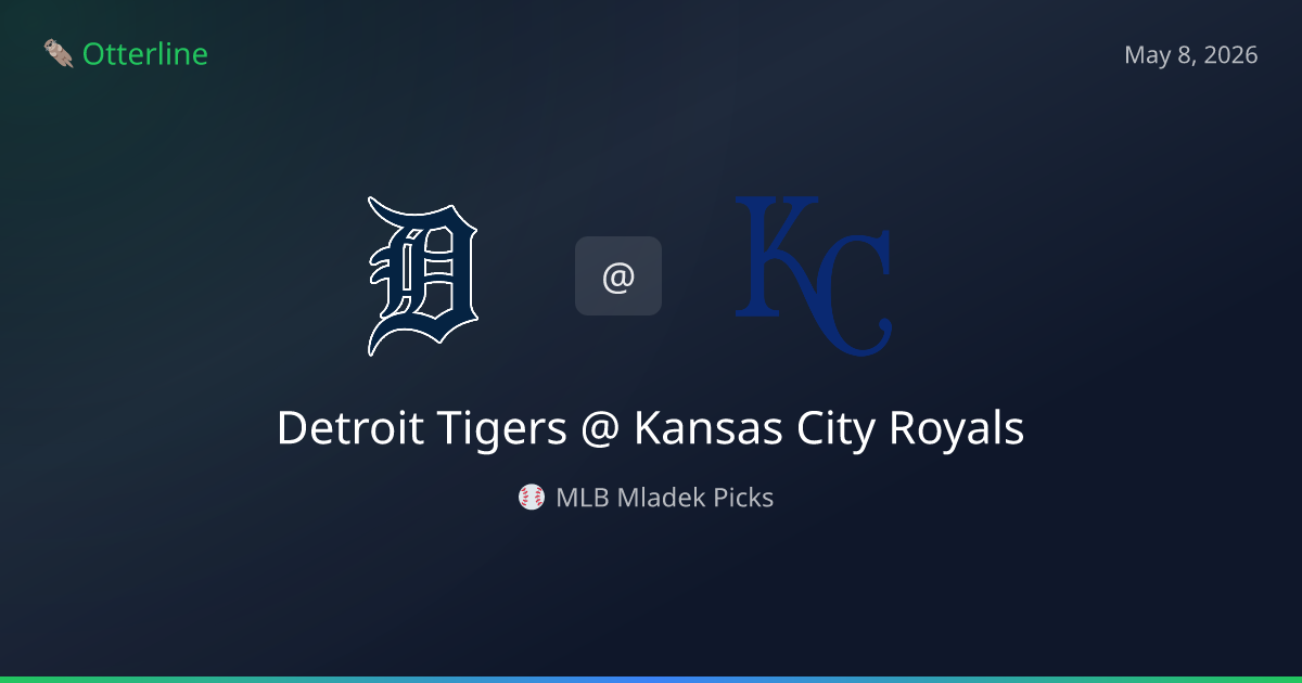 MLB Picks Today (May 8, 2026): Detroit Tigers at Kansas City Royals | AI Model Consensus