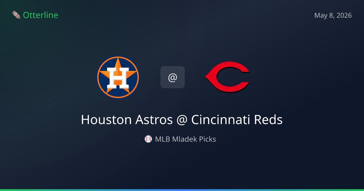 MLB Picks Today (May 8, 2026): Houston Astros at Cincinnati Reds | AI Model Consensus