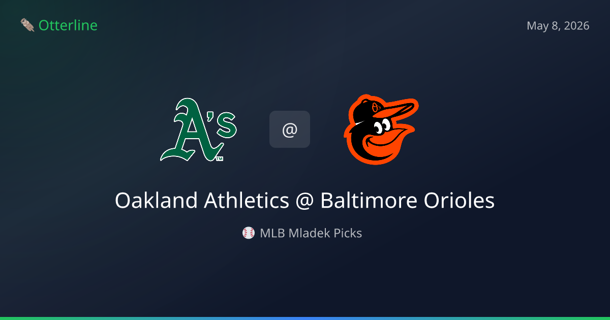 MLB Picks Today (May 8, 2026): Oakland Athletics at Baltimore Orioles | AI Model Consensus