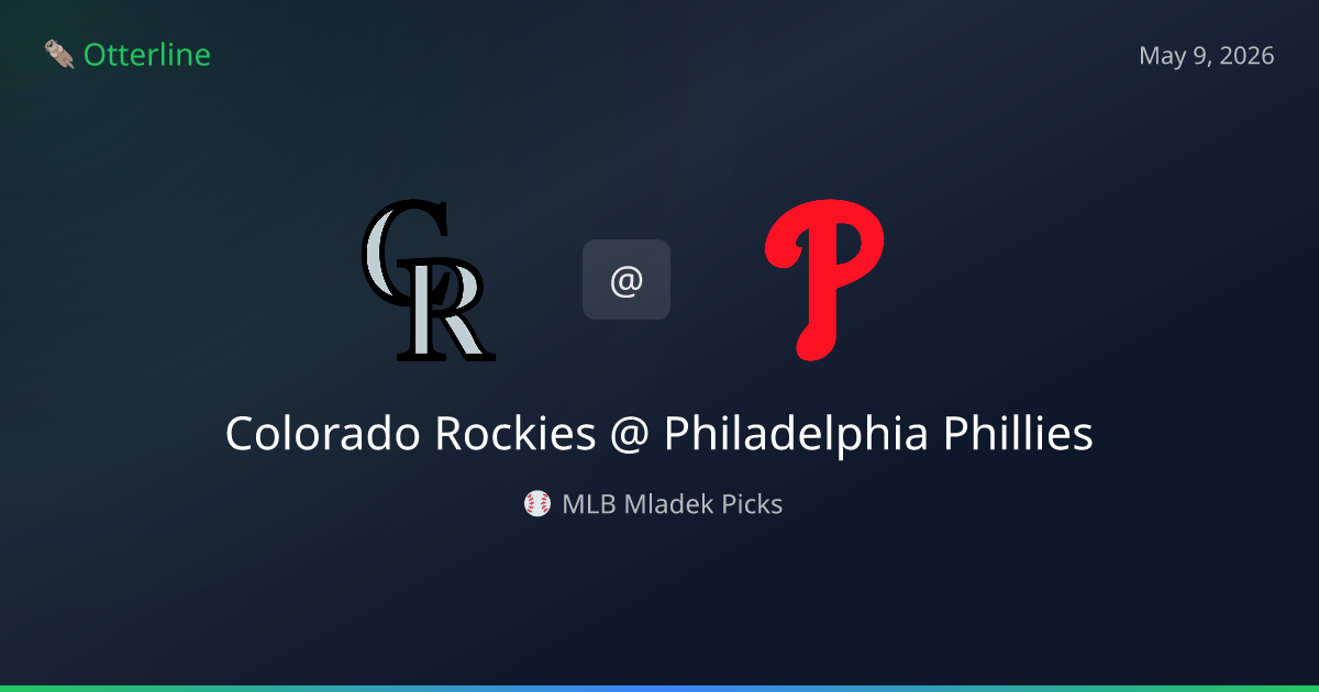 MLB Picks Today (May 9, 2026): Colorado Rockies at Philadelphia Phillies | AI Model Consensus