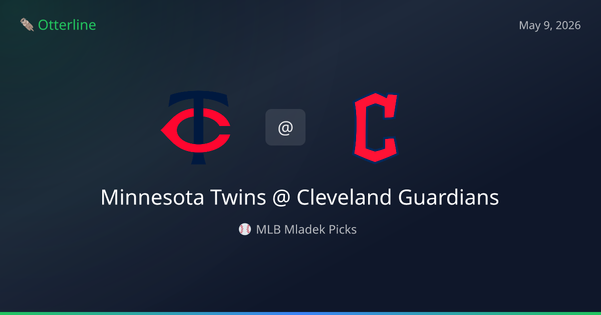 MLB Picks Today (May 9, 2026): Minnesota Twins at Cleveland Guardians | AI Model Consensus