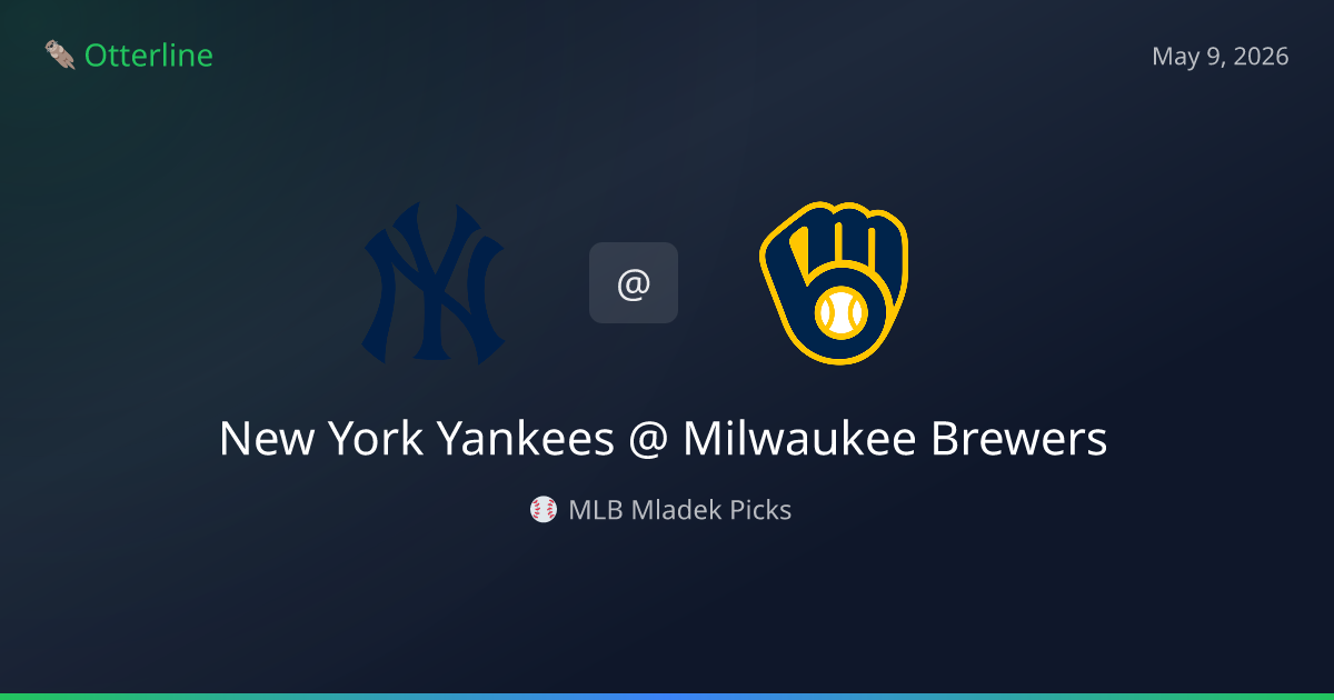 MLB Picks Today (May 9, 2026): New York Yankees at Milwaukee Brewers | AI Model Consensus