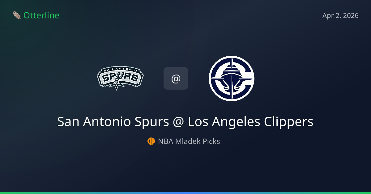 NBA Picks Today (April 2, 2026): San Antonio Spurs at Los Angeles Clippers | AI Model Consensus