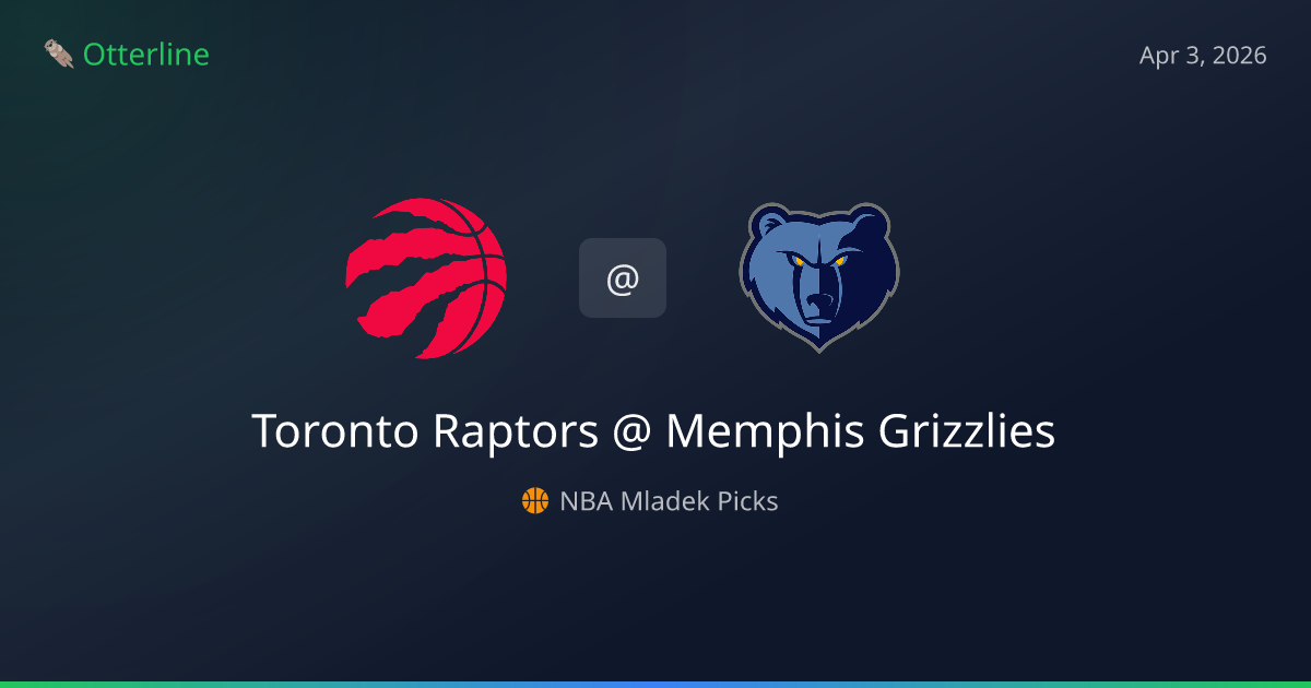 NBA Picks Today (April 3, 2026): Toronto Raptors at Memphis Grizzlies | AI Model Consensus