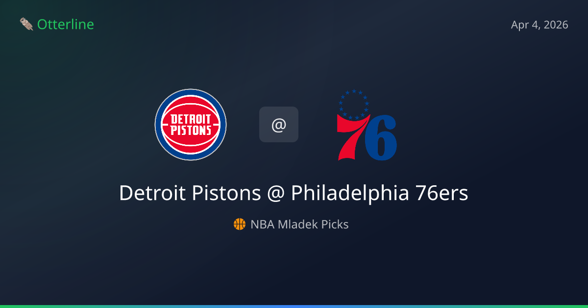 NBA Picks Today (April 4, 2026): Detroit Pistons at Philadelphia 76ers | AI Model Consensus