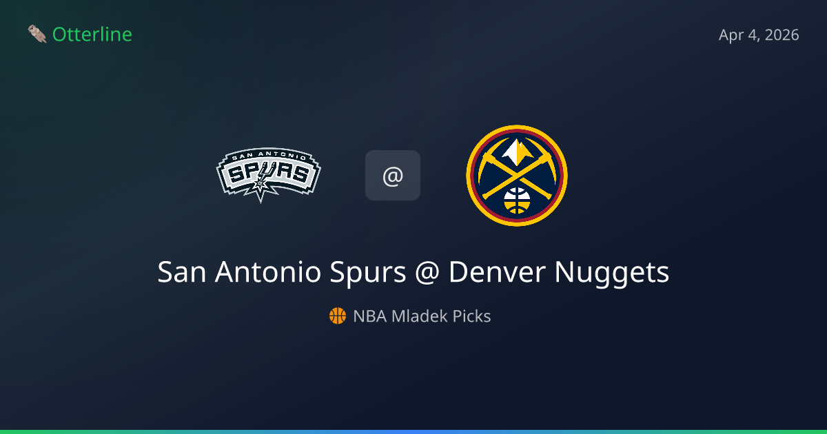 NBA Picks Today (April 4, 2026): San Antonio Spurs at Denver Nuggets | AI Model Consensus