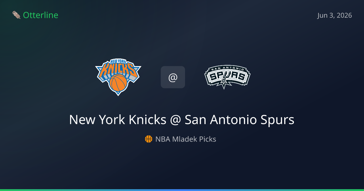 NBA Picks Today (June 3, 2026): New York Knicks at San Antonio Spurs | AI Model Consensus