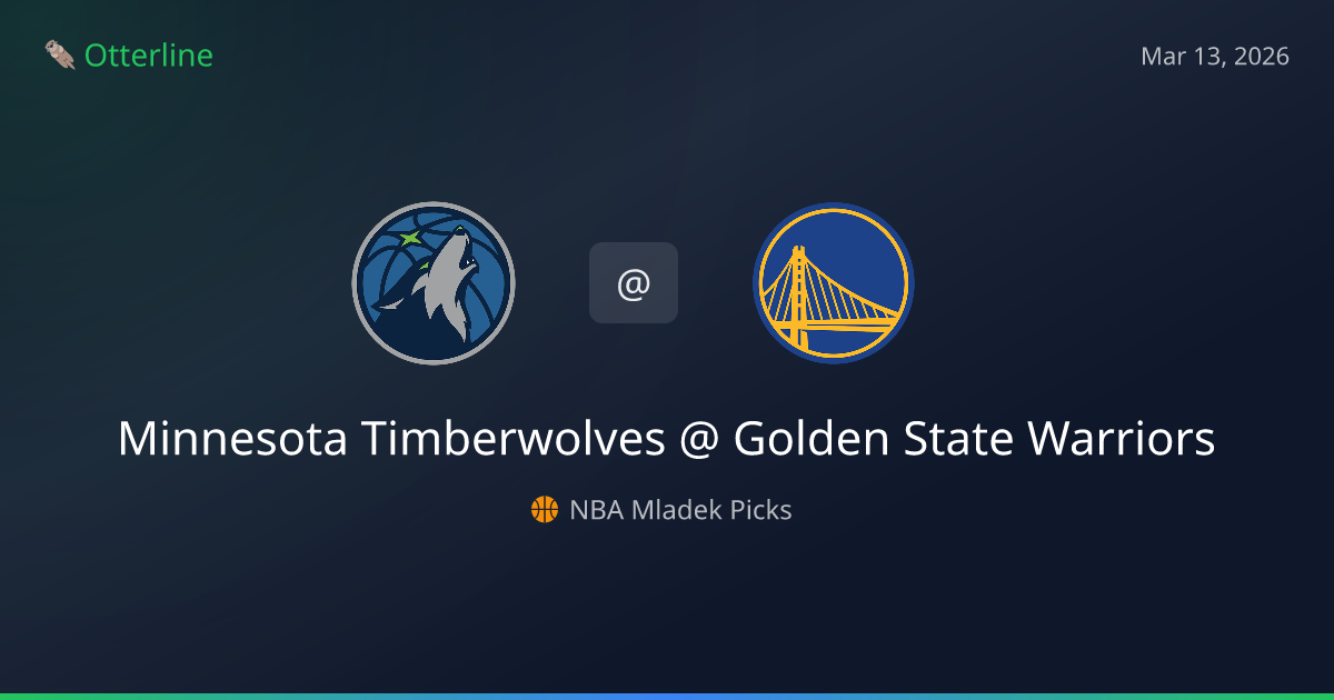 NBA Picks Today (March 13, 2026): Minnesota Timberwolves at Golden State Warriors | AI Model Consensus