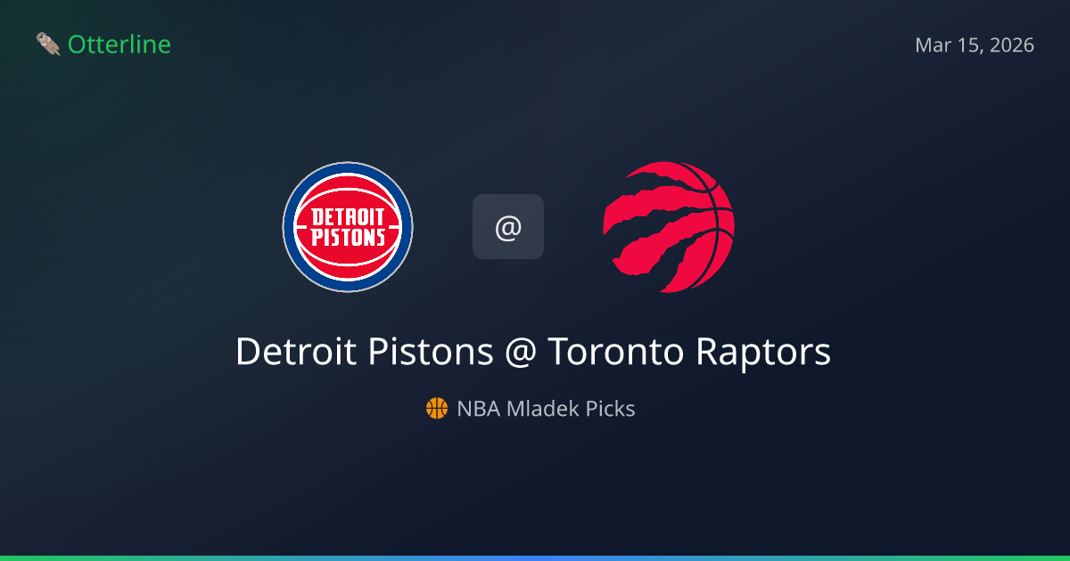 NBA Picks Today (March 15, 2026): Detroit Pistons at Toronto Raptors | AI Model Consensus