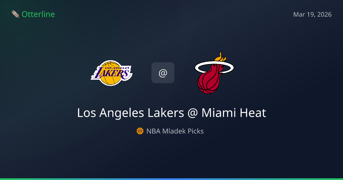 NBA Picks Today (March 19, 2026): Los Angeles Lakers at Miami Heat | AI Model Consensus
