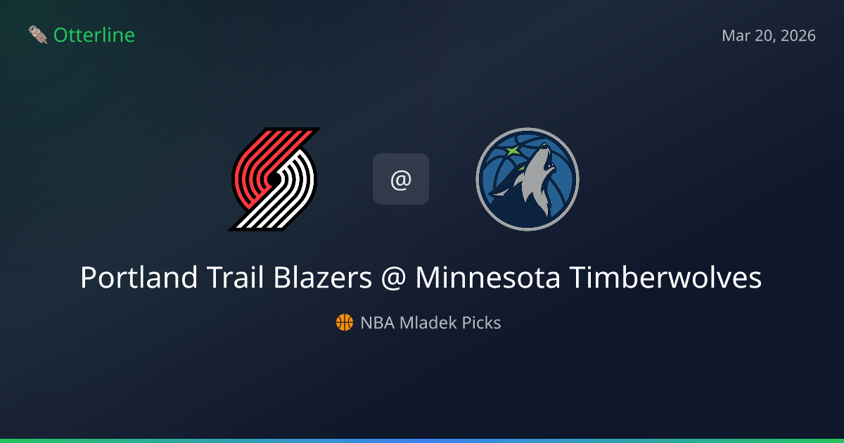 NBA Picks Today (March 20, 2026): Portland Trail Blazers at Minnesota Timberwolves | AI Model Consensus