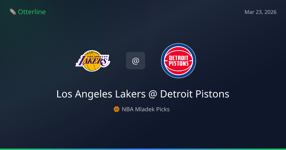 NBA Picks Today (March 23, 2026): Los Angeles Lakers at Detroit Pistons | AI Model Consensus