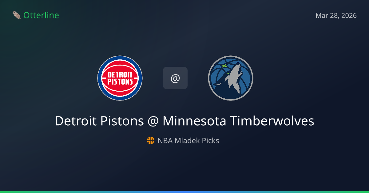 NBA Picks Today (March 28, 2026): Detroit Pistons at Minnesota Timberwolves | AI Model Consensus