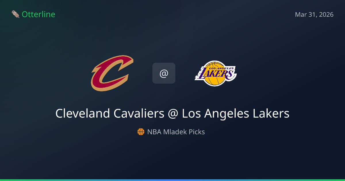 NBA Picks Today (March 31, 2026): Cleveland Cavaliers at Los Angeles Lakers | AI Model Consensus