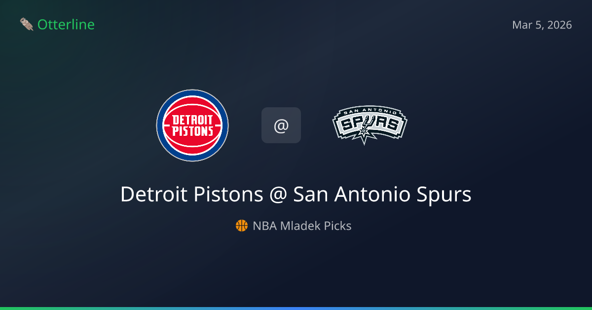 NBA Picks Today (March 5, 2026): Detroit Pistons at San Antonio Spurs | AI Model Consensus