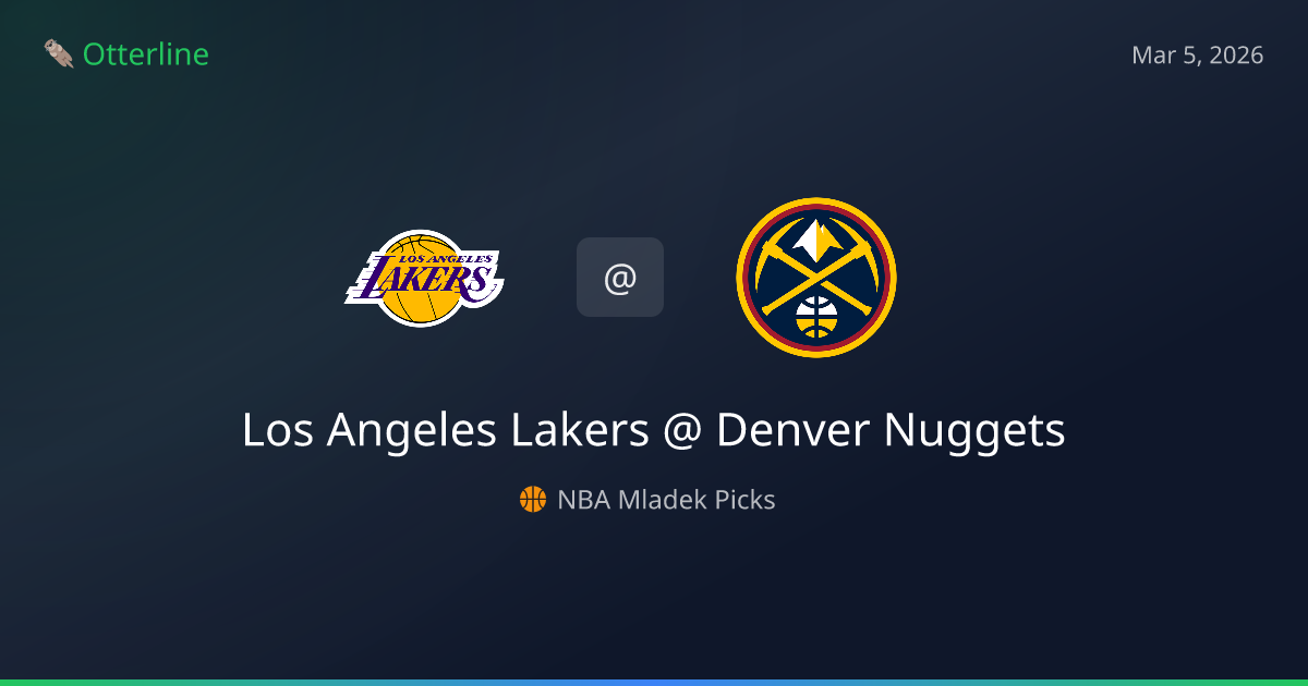 NBA Picks Today (March 5, 2026): Los Angeles Lakers at Denver Nuggets | AI Model Consensus