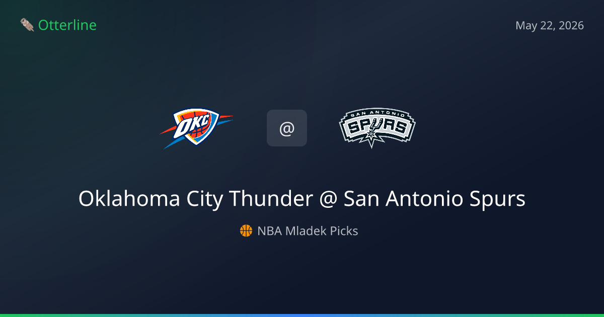 NBA Picks Today (May 22, 2026): Oklahoma City Thunder at San Antonio Spurs | AI Model Consensus