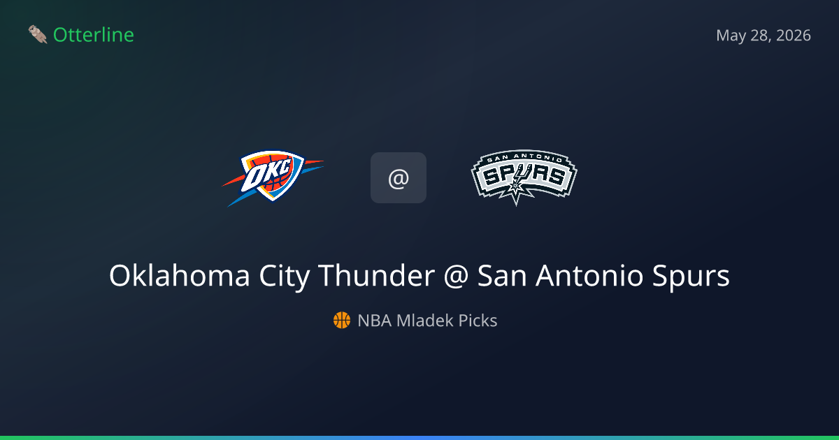 NBA Picks Today (May 28, 2026): Oklahoma City Thunder at San Antonio Spurs | AI Model Consensus