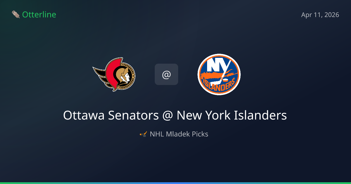 NHL Picks Today (April 11, 2026): Ottawa Senators at New York Islanders | AI Model Consensus