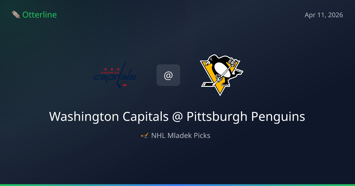 NHL Picks Today (April 11, 2026): Washington Capitals at Pittsburgh Penguins | AI Model Consensus
