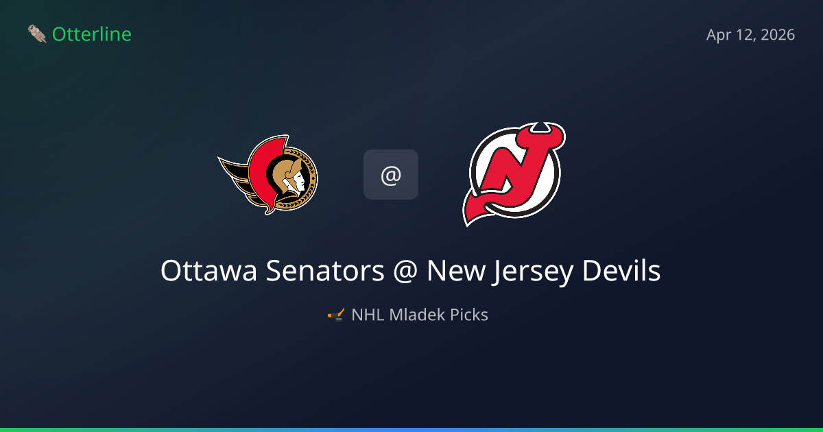 NHL Picks Today (April 12, 2026): Ottawa Senators at New Jersey Devils | AI Model Consensus
