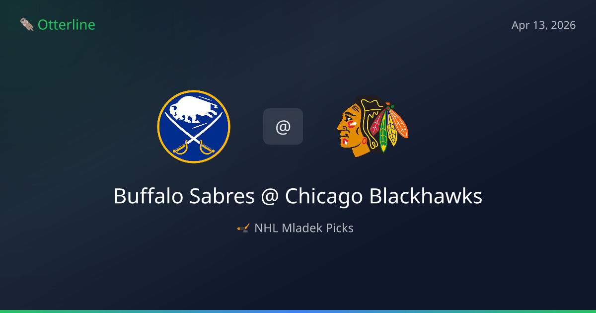 NHL Picks Today (April 13, 2026): Buffalo Sabres at Chicago Blackhawks | AI Model Consensus