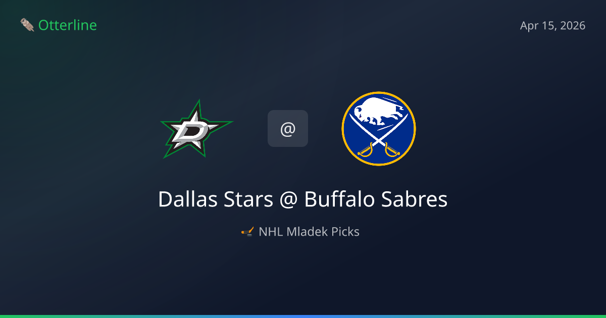 NHL Picks Today (April 15, 2026): Dallas Stars at Buffalo Sabres | AI Model Consensus