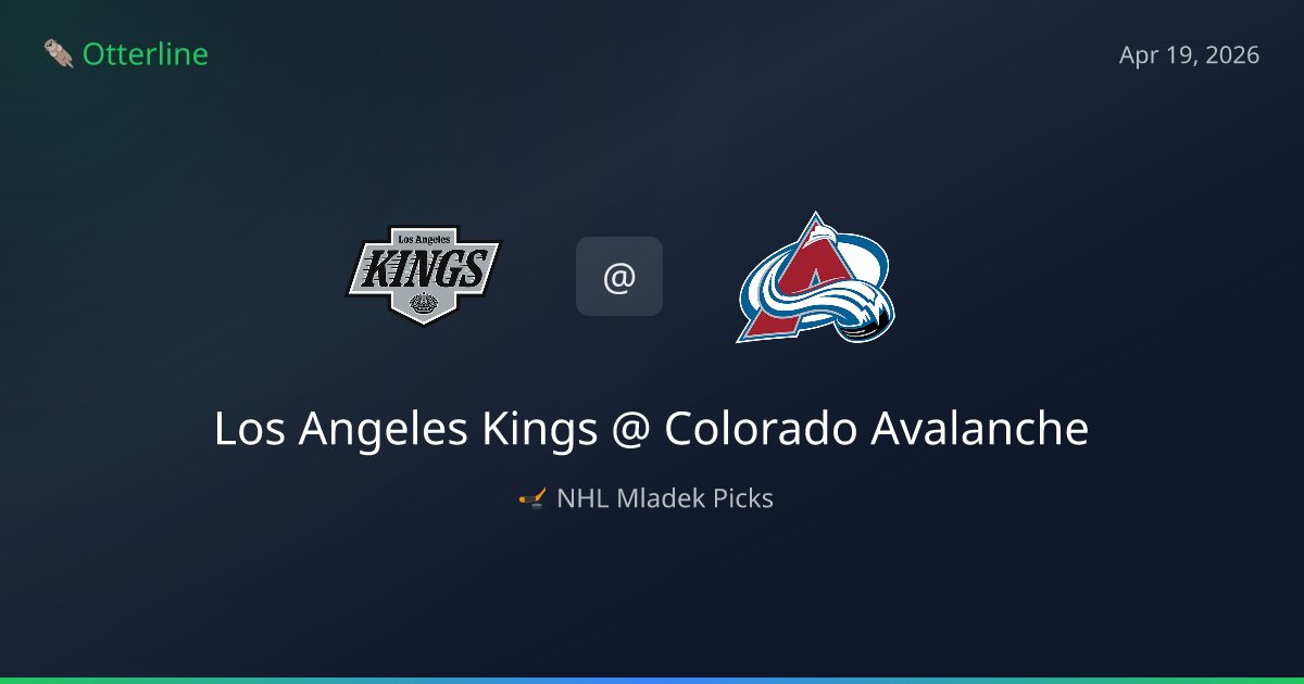 NHL Picks Today (April 19, 2026): Los Angeles Kings at Colorado Avalanche | AI Model Consensus