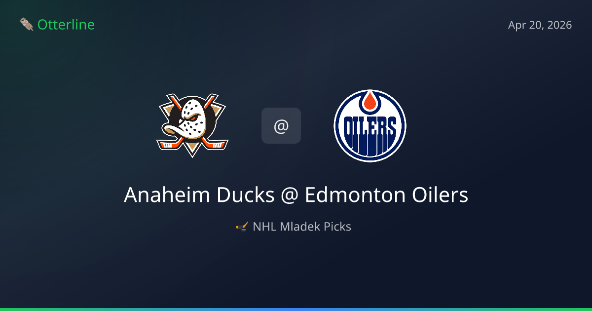 NHL Picks Today (April 20, 2026): Anaheim Ducks at Edmonton Oilers | AI Model Consensus