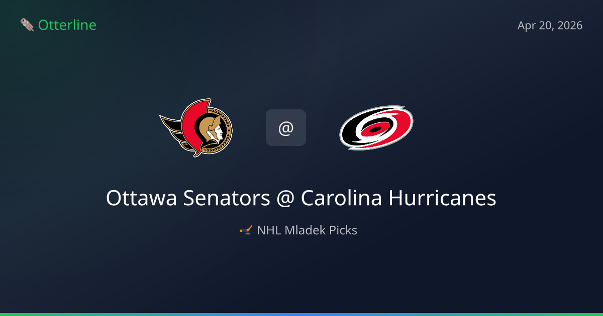 NHL Picks Today (April 20, 2026): Ottawa Senators at Carolina Hurricanes | AI Model Consensus